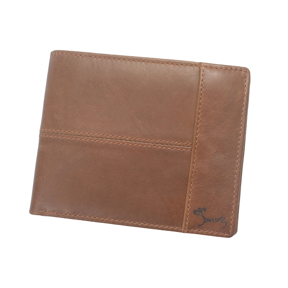PETTOM Vintage Brown Leather Wallet for Men - Large Capacity Bifold with ID Window & Multiple Card Slots for Daily Commute & Travel