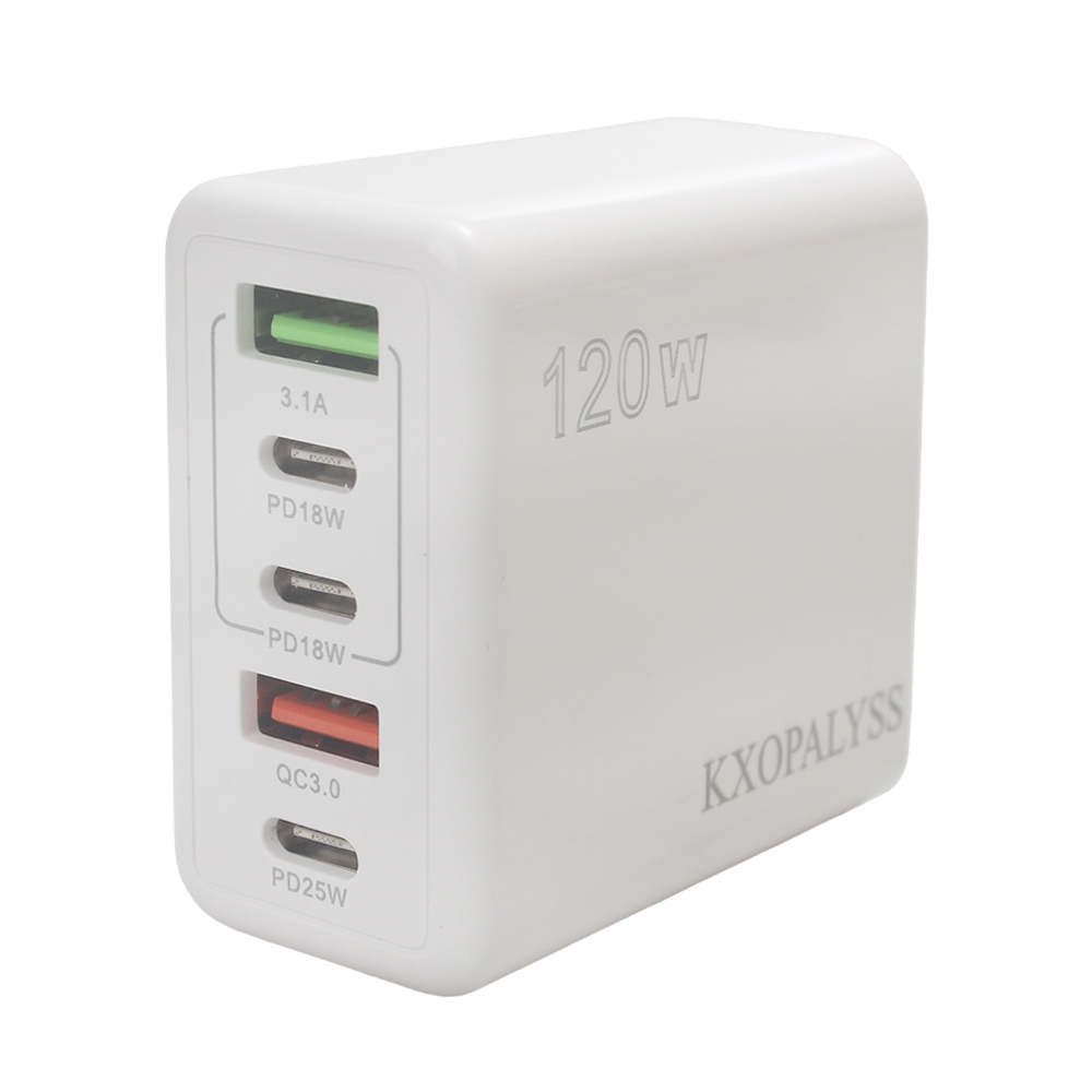 KXOPALYSS 120W PD USB C Charger, Electrical Adapters with Multi-Port, High-Speed Charging Station for Office & Daily Use, Supports PD3.0 QC3.0
