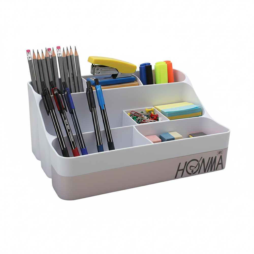 JOY.HONMA Desktop Stationery Boxes - Large Capacity Desk Organizer Multiple Compartments for Pens, Pencils, Markers, & Small Office Essentials – Ideal for for Office Desks, Art Studios & Home Workspaces