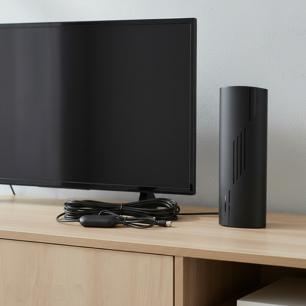 PGOFBUO Universal TV Antennas for Smart TVs & Older Models - Enhanced 4K 1080P Freeview HDTV Antenna with Long Coax Cable for Living Room, Bedroom & Outdoor Patios