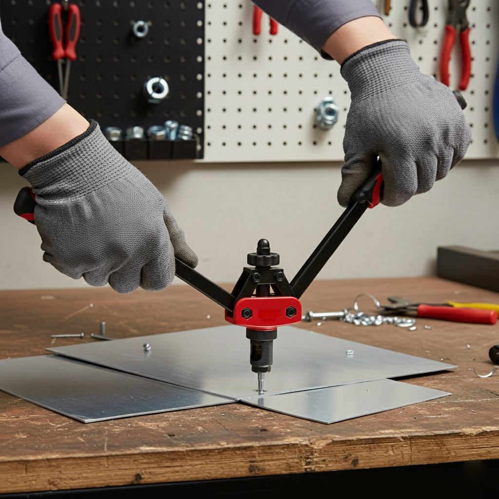 Blanerra Versatile Duty Rivet Guns Kit with 6 Interchangeable Mandrels, Wrench, and Sturdy Carrying Case – Professional Hand Riveter for Home Improvement, Workshop & Crafting