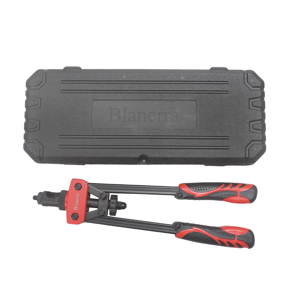 Blanerra Versatile Duty Rivet Guns Kit with 6 Interchangeable Mandrels, Wrench, and Sturdy Carrying Case – Professional Hand Riveter for Home Improvement, Workshop & Crafting