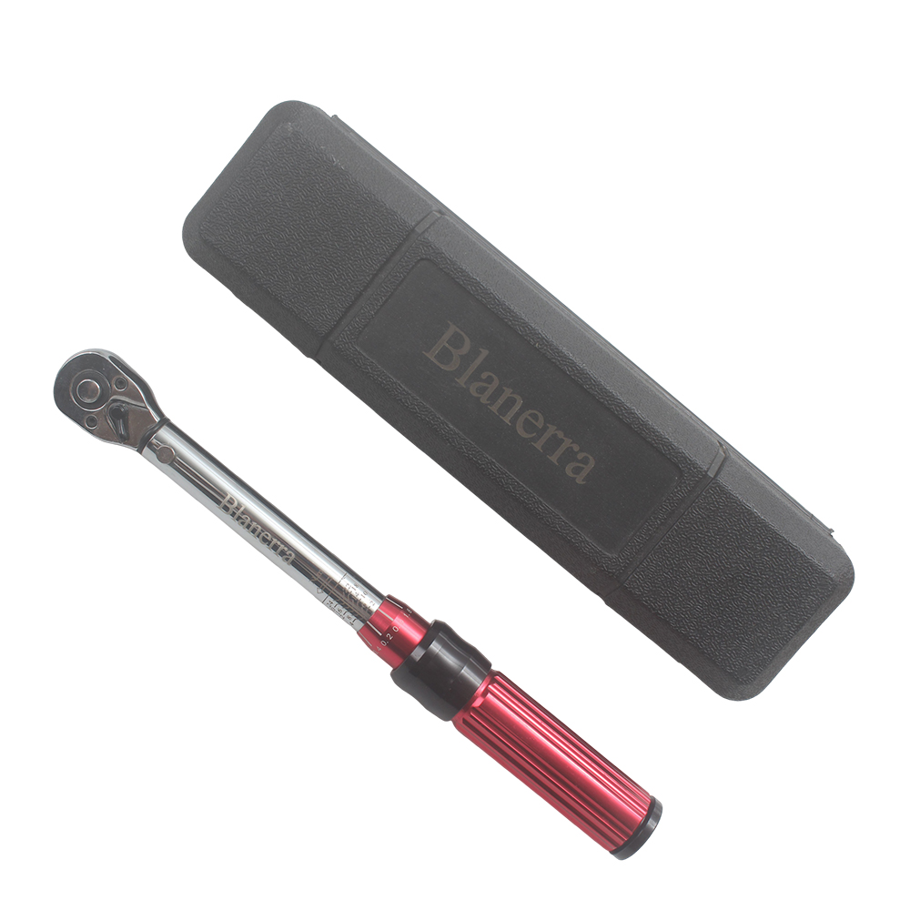 Blanerra 1/4 Inch Hand-operated Ratchet Wrench Set, 2-24Nm Professional Torque Wrench with Bits, Perfect for Bike Repair, Automotive Maintenance & Motorcycle More