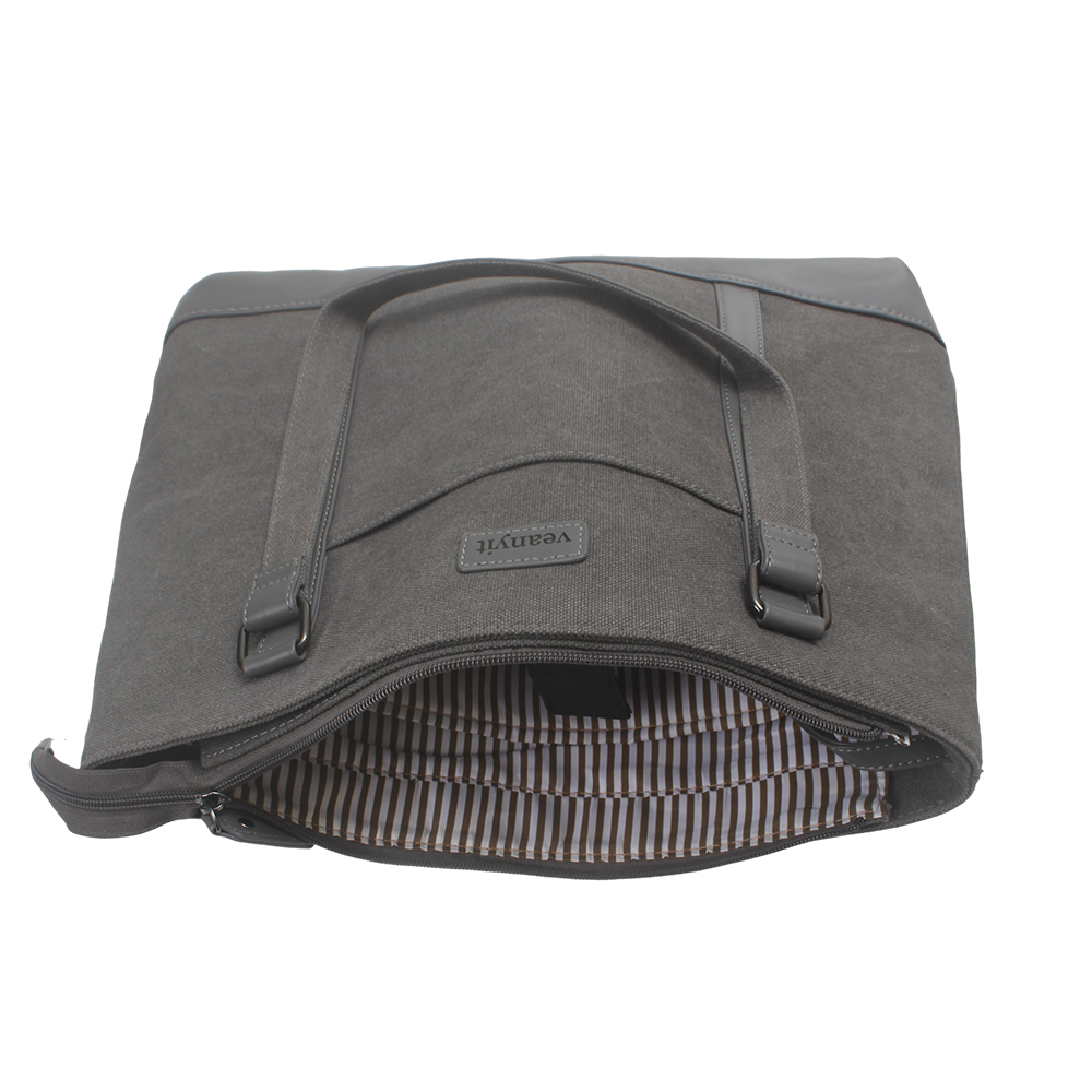 Veanyit Casual Canvas Tote Bags for Women, Spacious & Lightweight Handbag for Work, Travel, Shopping & Everyday Use 15.6 Inch