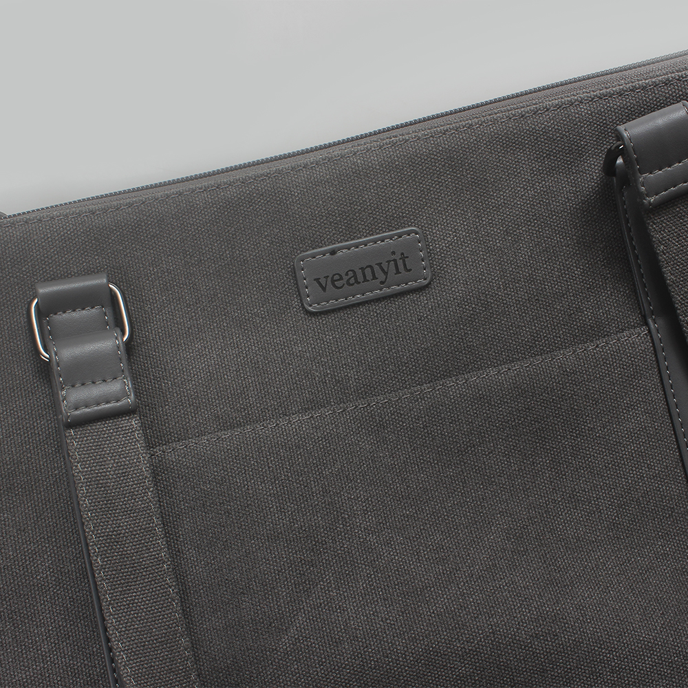 Veanyit Casual Canvas Tote Bags for Women, Spacious & Lightweight Handbag for Work, Travel, Shopping & Everyday Use 15.6 Inch