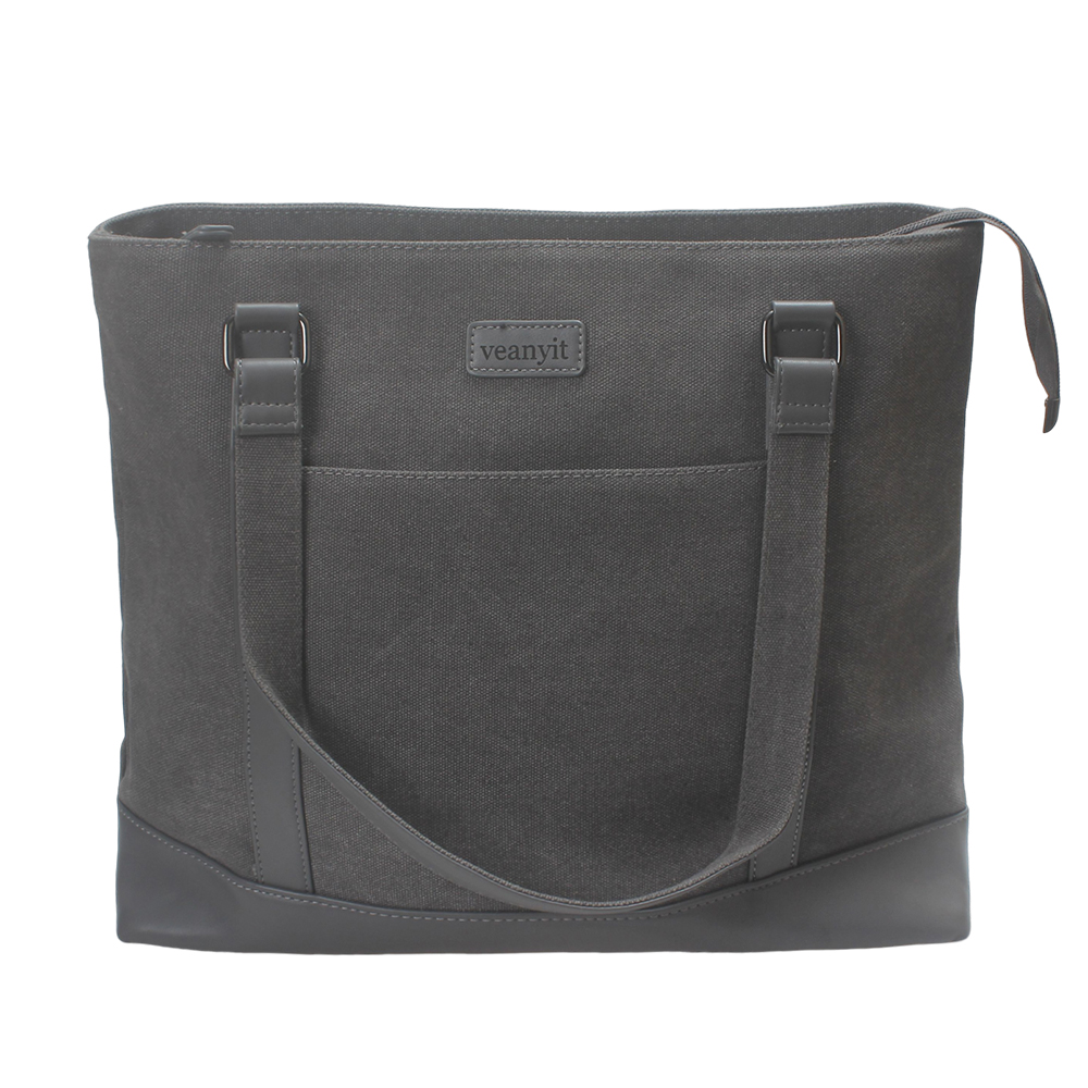 Veanyit Casual Canvas Tote Bags for Women, Spacious & Lightweight Handbag for Work, Travel, Shopping & Everyday Use 15.6 Inch