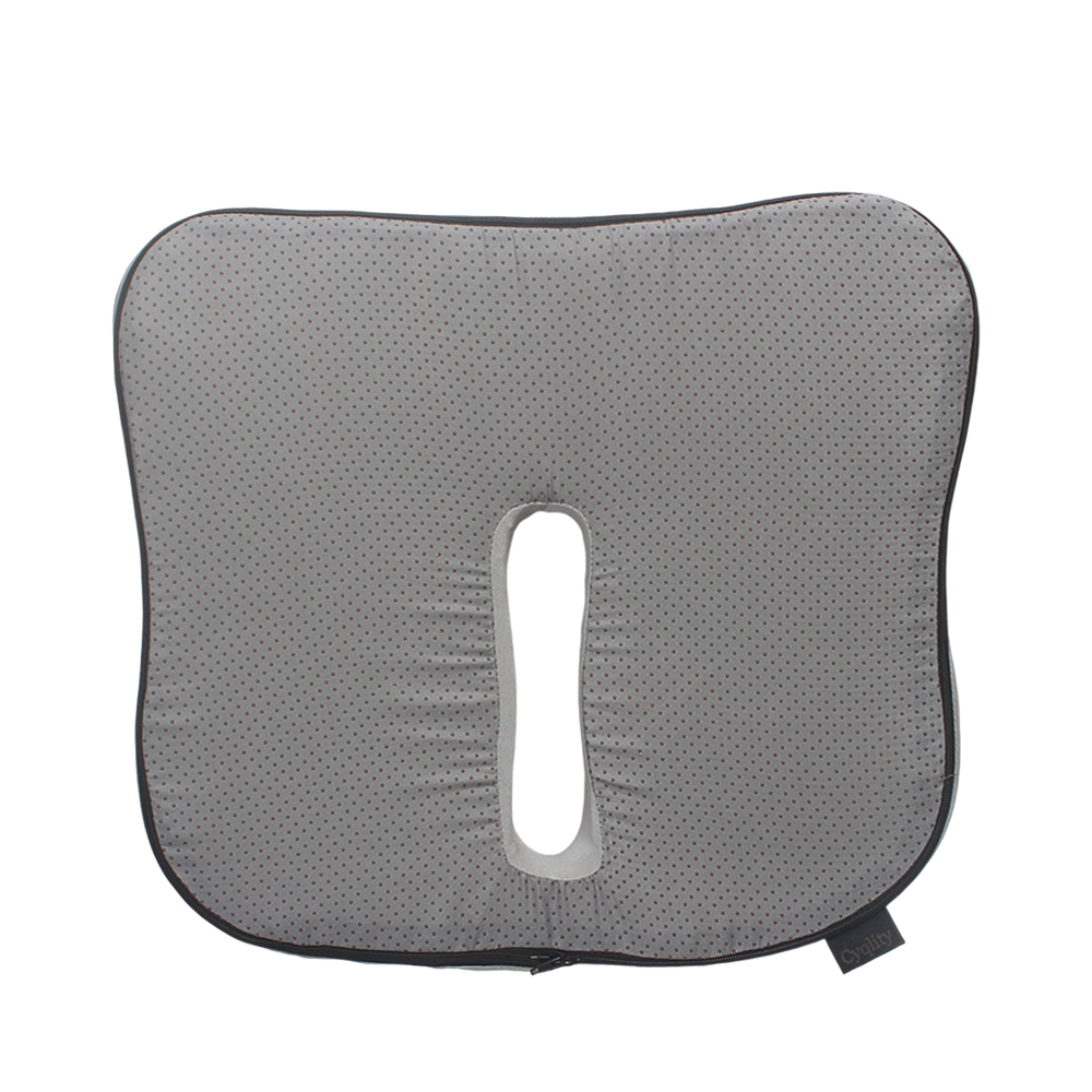 Cyqlity Ergonomic Seat Cushion for Chair, Tailbone Pain Relief & Sciatica Support, Breathable Memory Foam Chair Pad for Office, Car, and Travel, Gray - Non-Slip Design