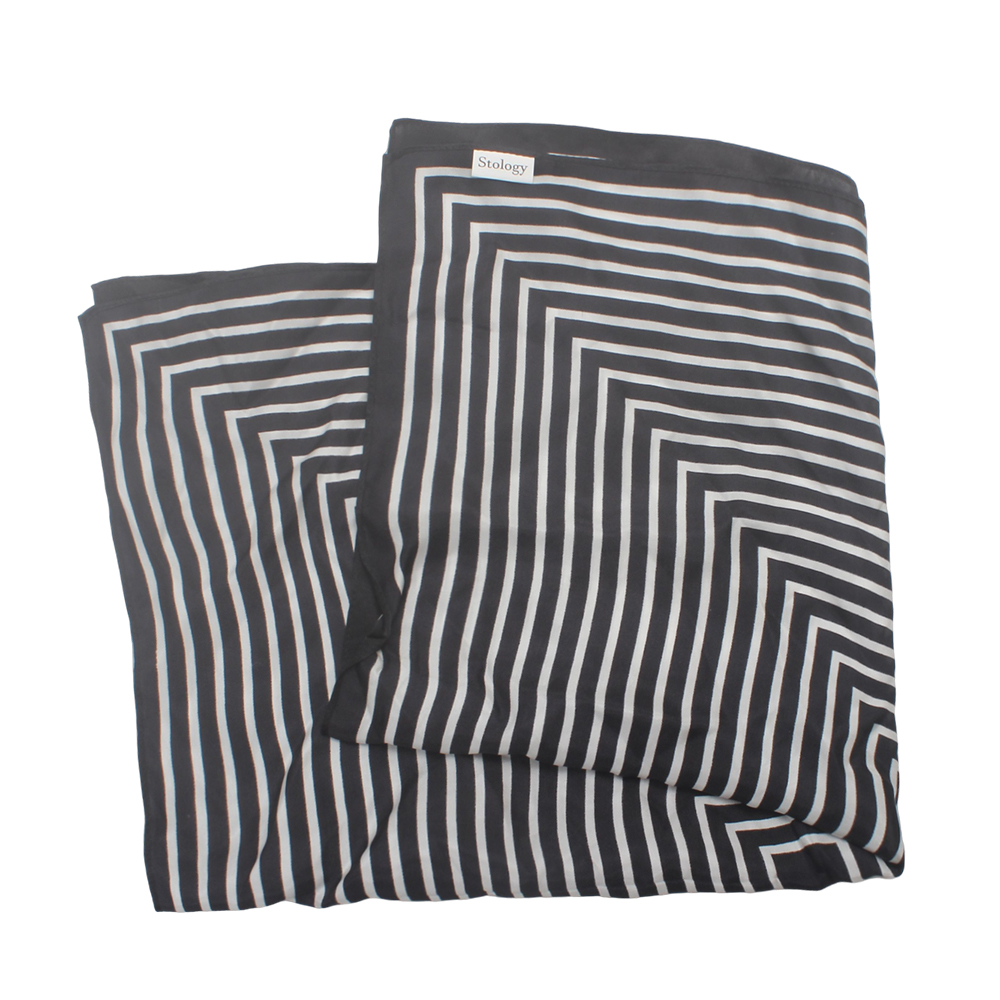 Stology Soft Breathable Versatile Striped Silk Head Scarves for Women- Perfect Hair Accessory for Outdoors, Beach & Casual Outings