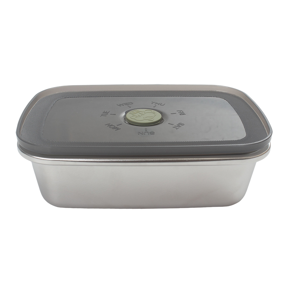 LUCKBINGPING Premium All-Purpose Portable Household Containers - 650ml Stainless Steel Food Storage with Airtight Lid & Day Tracker - Perfect for Kitchen, Camping & On-the-Go Meals