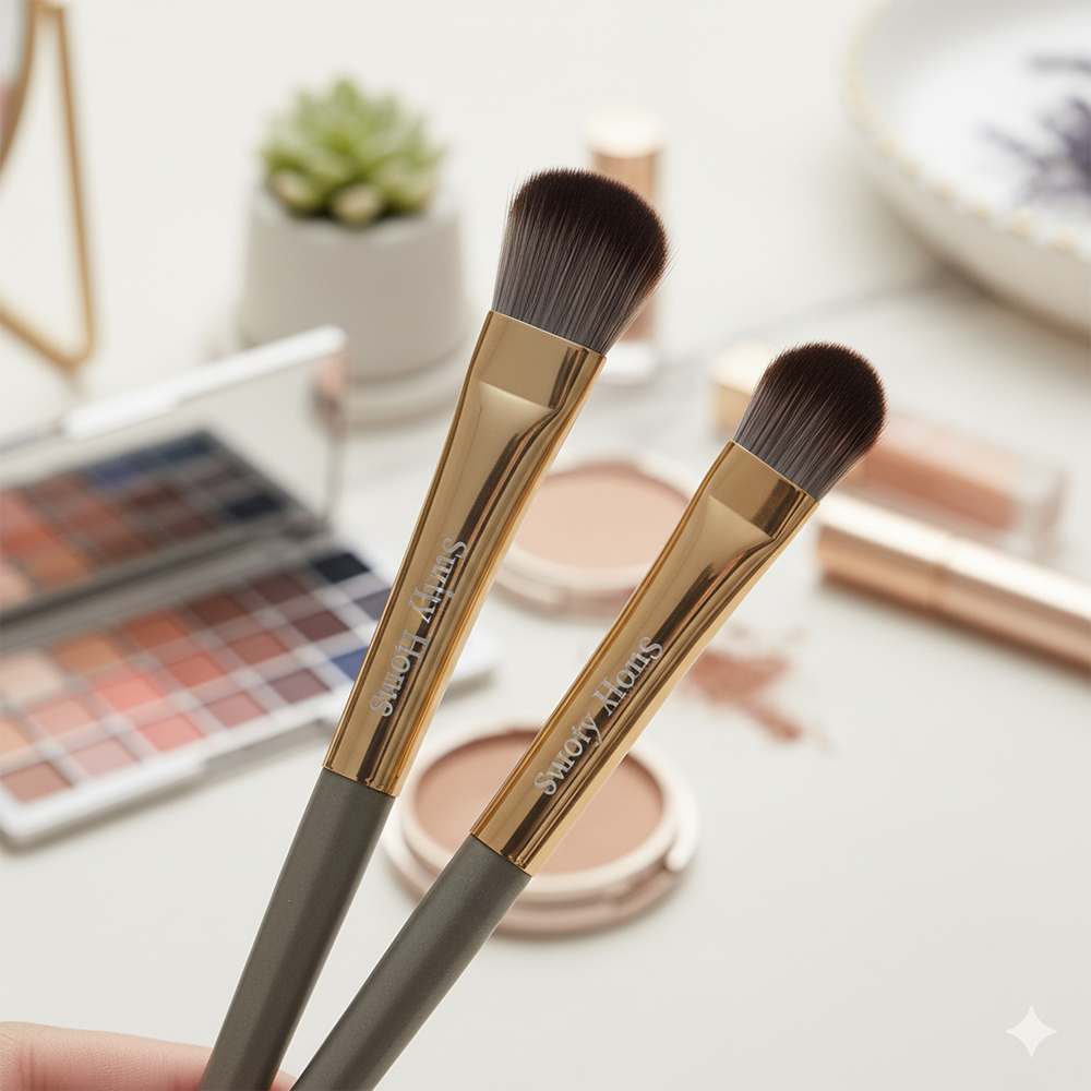 Swity Home 5 Pcs Professional Eye Makeup Brush Set - Essential Make-up brushes for Eyeshadow, Eyeliner & Blending - Perfect for Daily Use & Travel