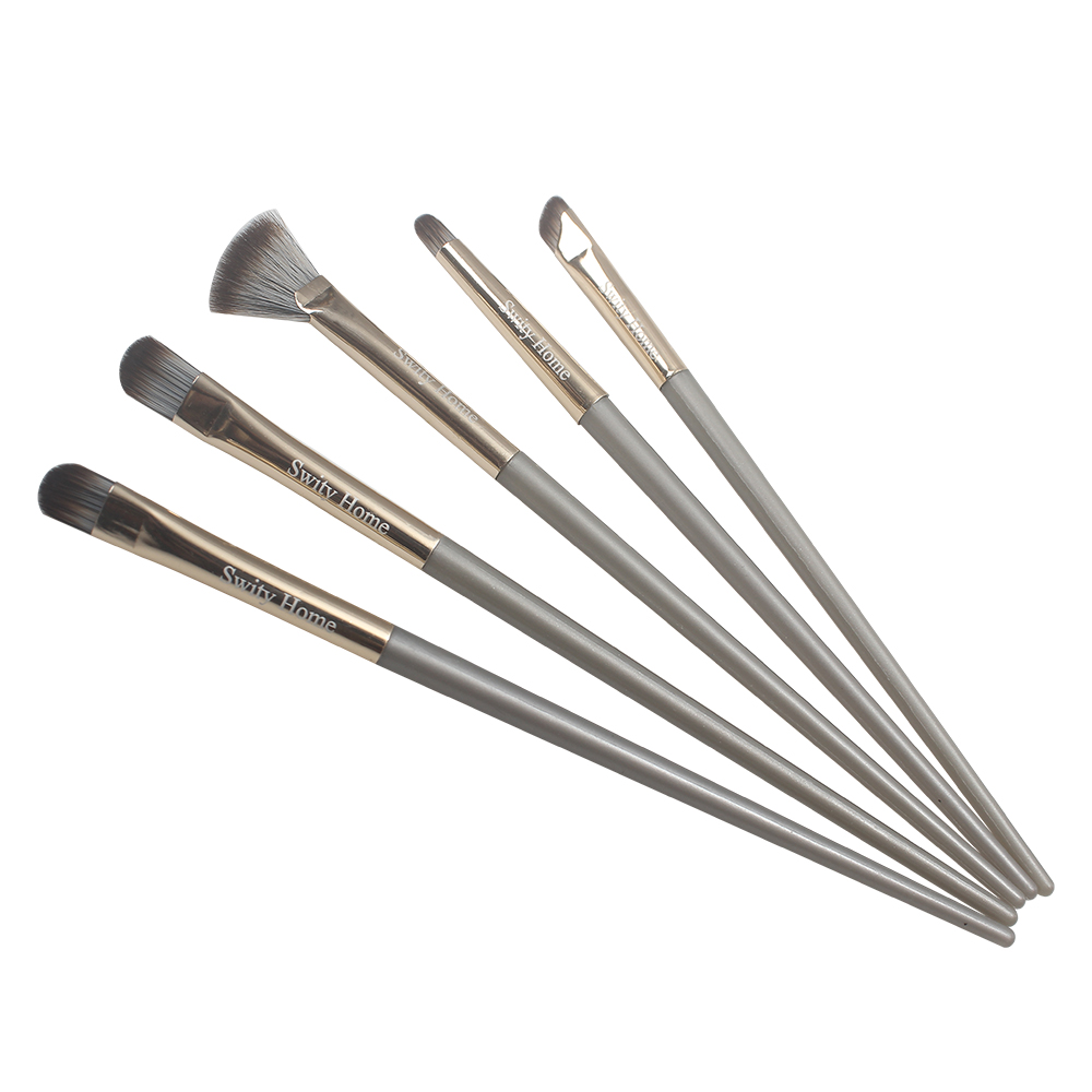 Swity Home 5 Pcs Professional Eye Makeup Brush Set - Essential Make-up brushes for Eyeshadow, Eyeliner & Blending - Perfect for Daily Use & Travel