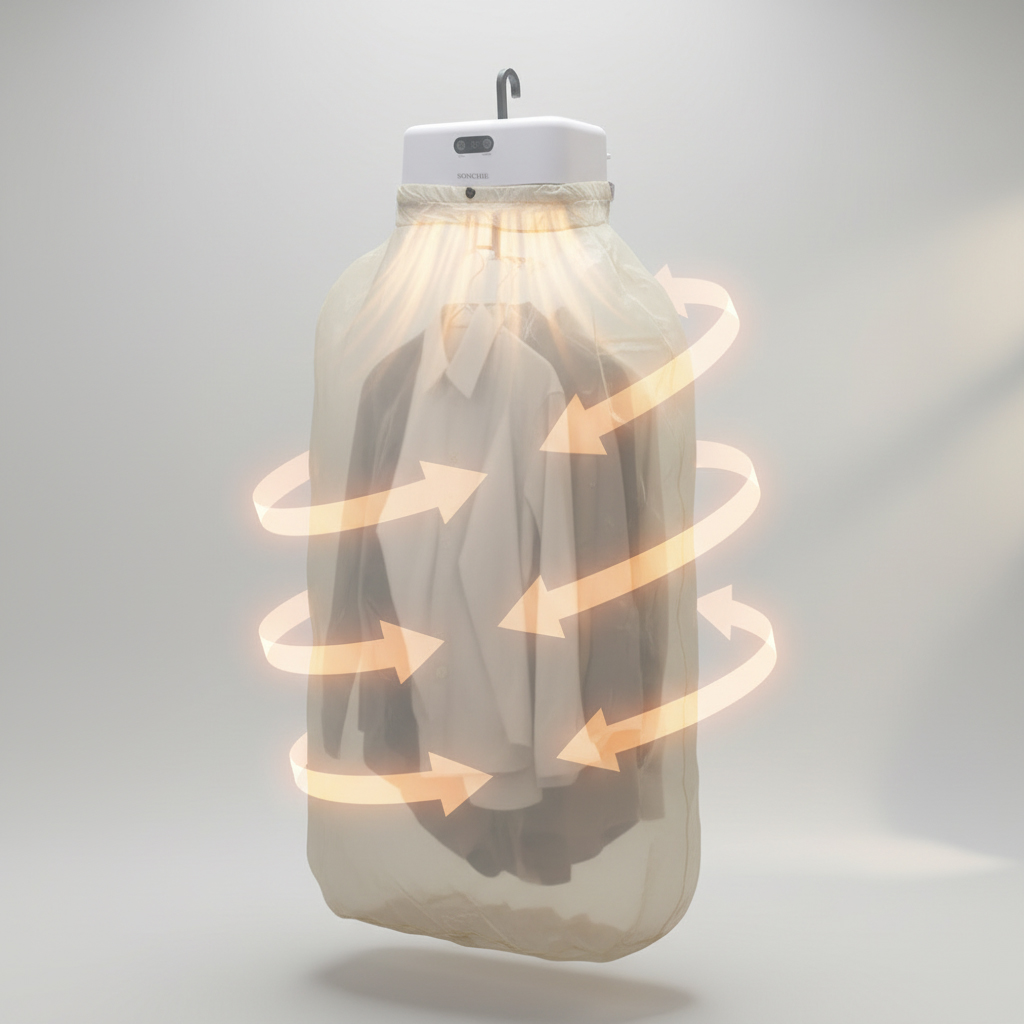 SONCHIE 600W Portable Electric Laundry Dryer with Timer, Compact Foldable Design for Apartments, Dorms & RVs, Gentle Drying for Delicates