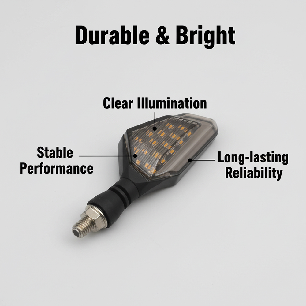 SONCHIE Motorcycle LED Turn Signal Lights - Universal Vehicle Turn-Signal Light Bulb for Dirt Bike ATV Scooter - Waterproof Vehicle Turn-Signal Light Bulb for Front/Rear (Yellow and Blue)