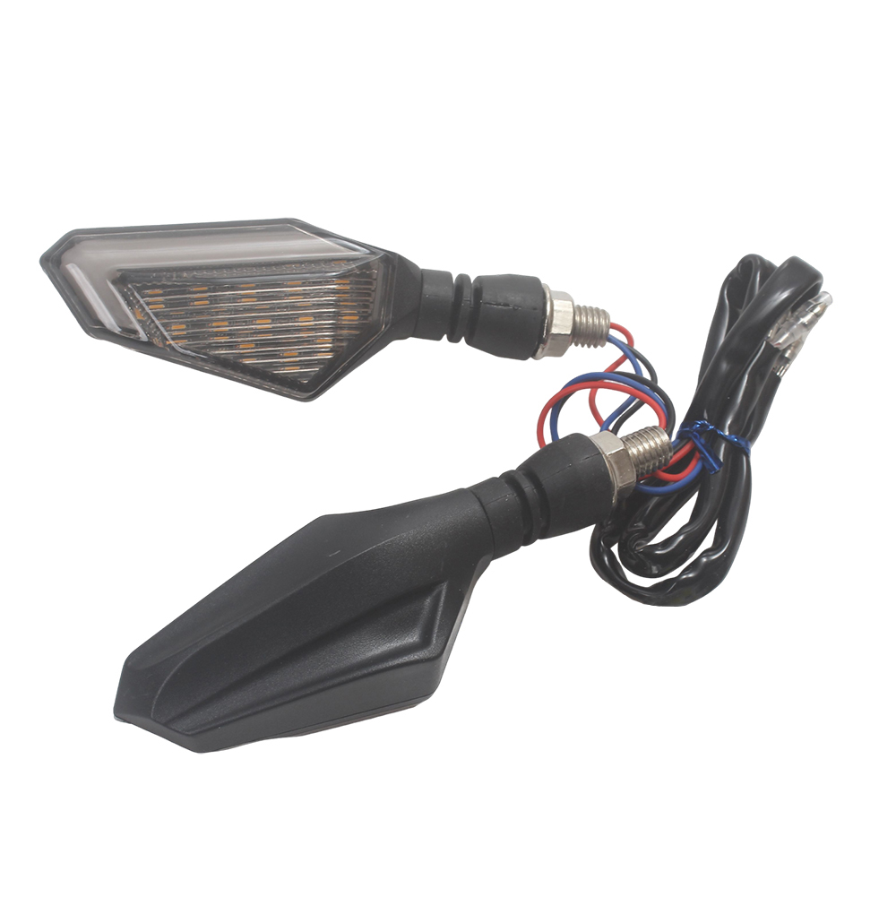 SONCHIE Motorcycle LED Turn Signal Lights - Universal Vehicle Turn-Signal Light Bulb for Dirt Bike ATV Scooter - Waterproof Vehicle Turn-Signal Light Bulb for Front/Rear (Yellow and Blue)