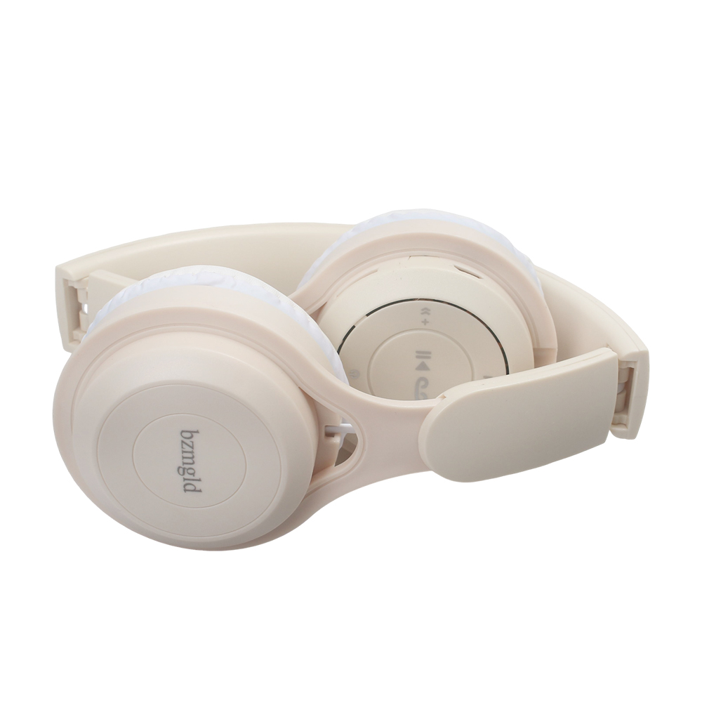 bzmgld Foldable Wireless Bluetooth Earphones with Microphone Call Function, TF Card Slot, Lightweight Portable Headphones for Sports, Travel, and Daily Use