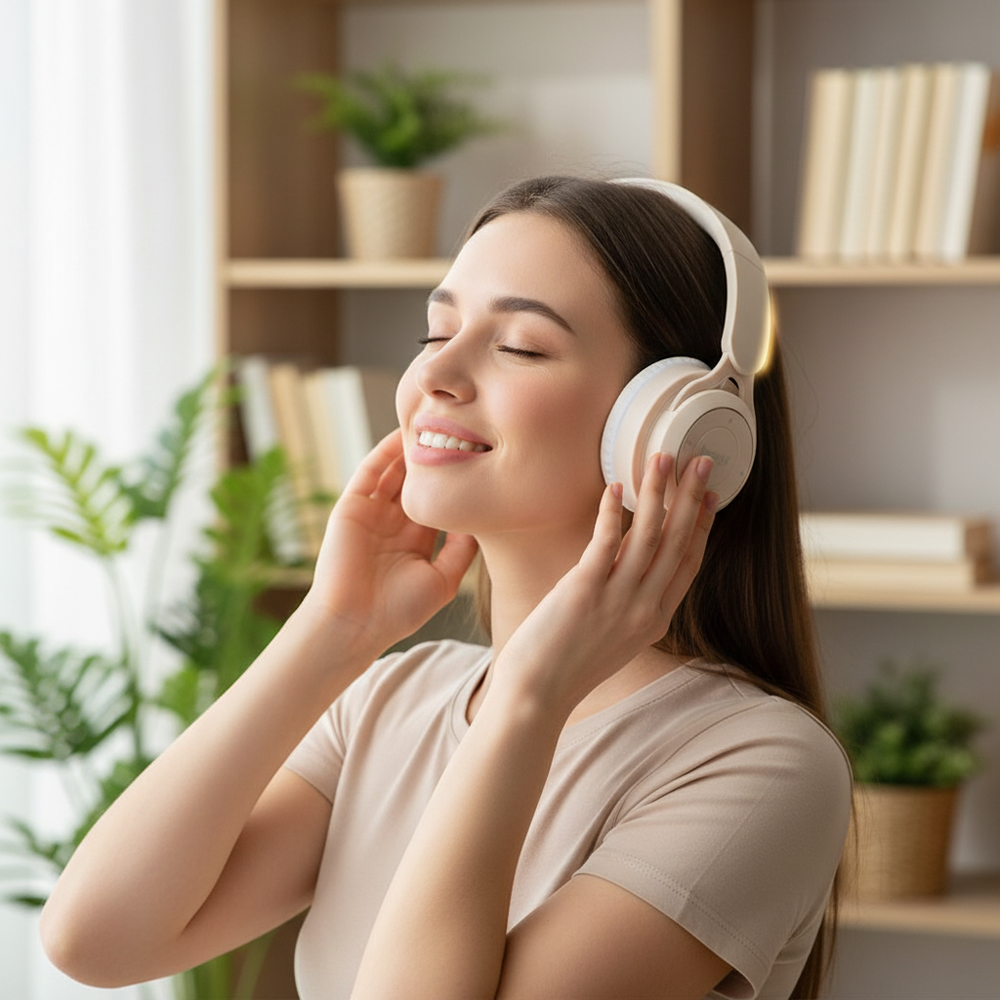 bzmgld Foldable Wireless Bluetooth Earphones with Microphone Call Function, TF Card Slot, Lightweight Portable Headphones for Sports, Travel, and Daily Use