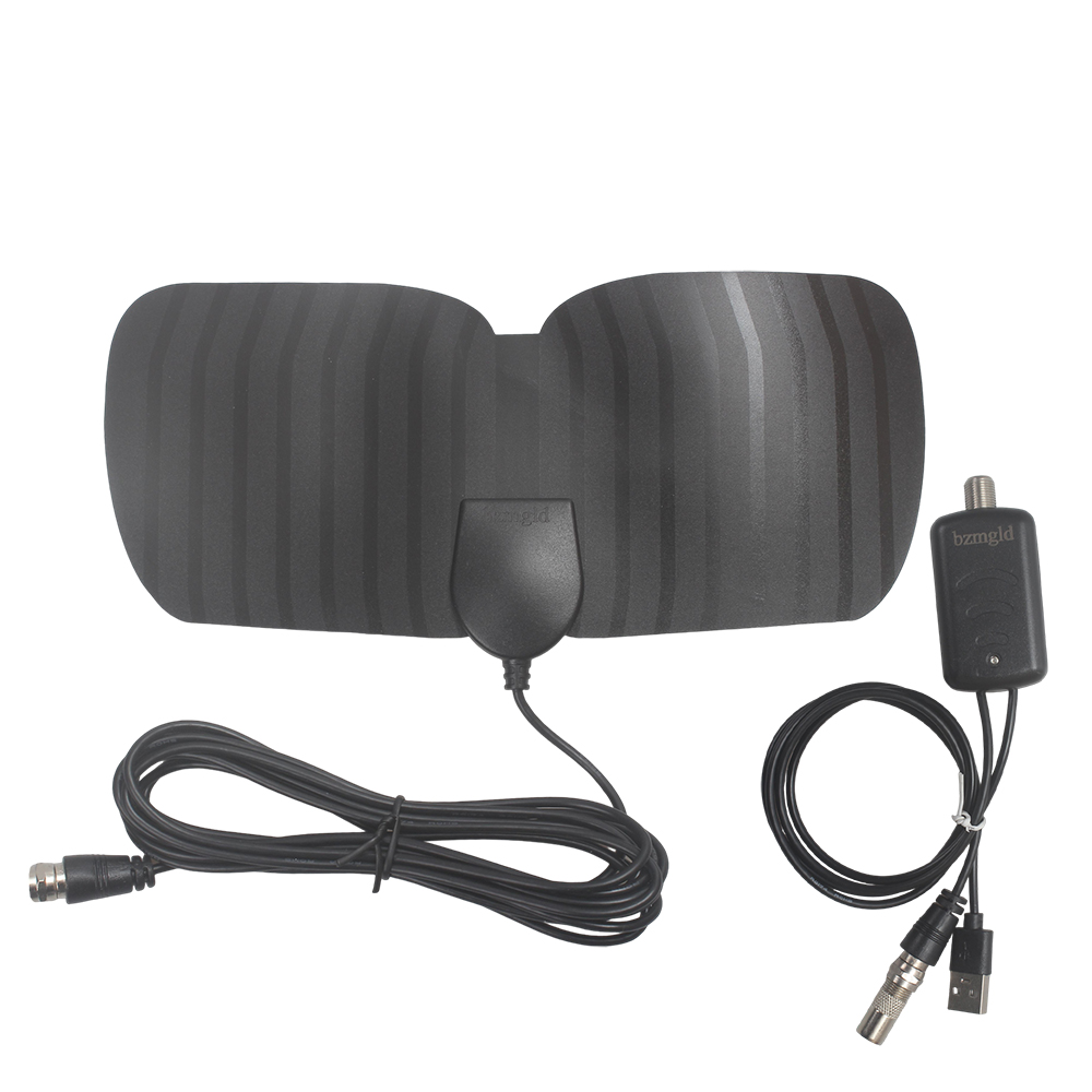 bzmgld Plug & Play Ultra-Thin 360° Omni-Directional Digital Television Aerials for Smart TV, 4K 1080P Indoor HDTV Antenna with Amplifier Signal Booster, 16.5ft Coax Cable for Living Room Bedroom