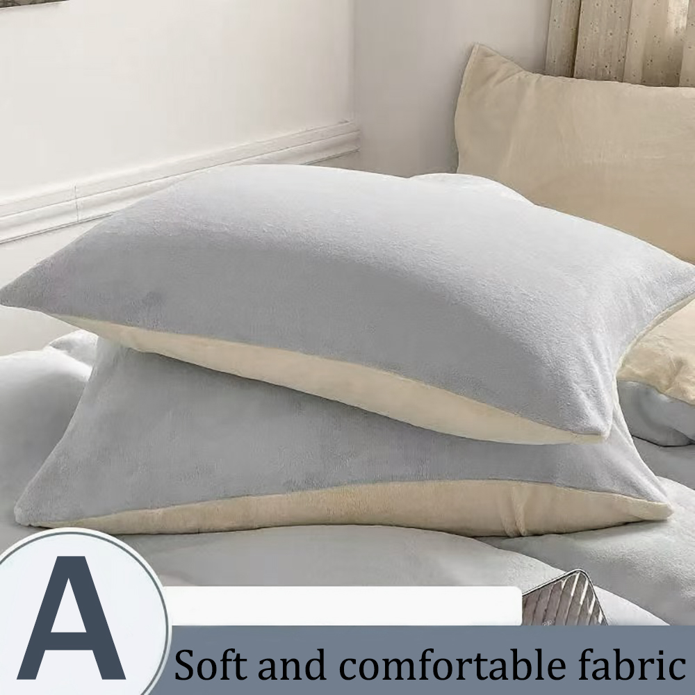 Philo Fun Premium Milk flannel 20x30 inch Pillowcases with Zipper Closure - Ultra Soft Plush Pillow Covers for All Seasons Bedding