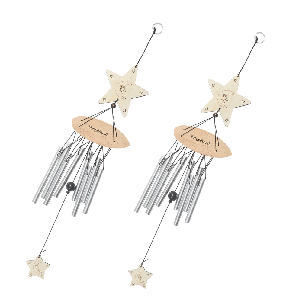 ForgeFrond Celestial Star Moon Wind Chimes, Garden ornaments in the nature of wooden whirligigs, Outdoor Hanging Decor for Patio, Yard and Balcony