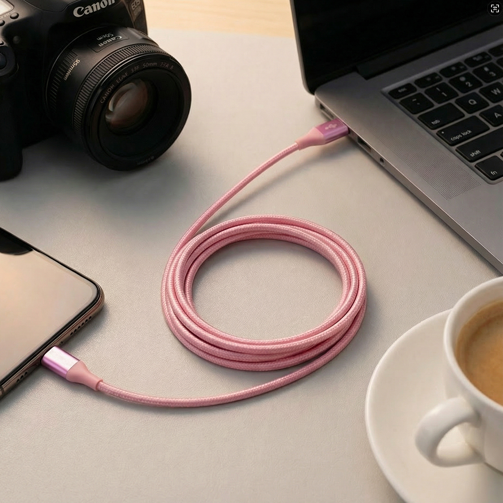 Skdonei 6FT USB Cables for Cellphones, Lightning Cable for iPhone, Durable Braided Charging Cord for Daily, Travel & Office Use