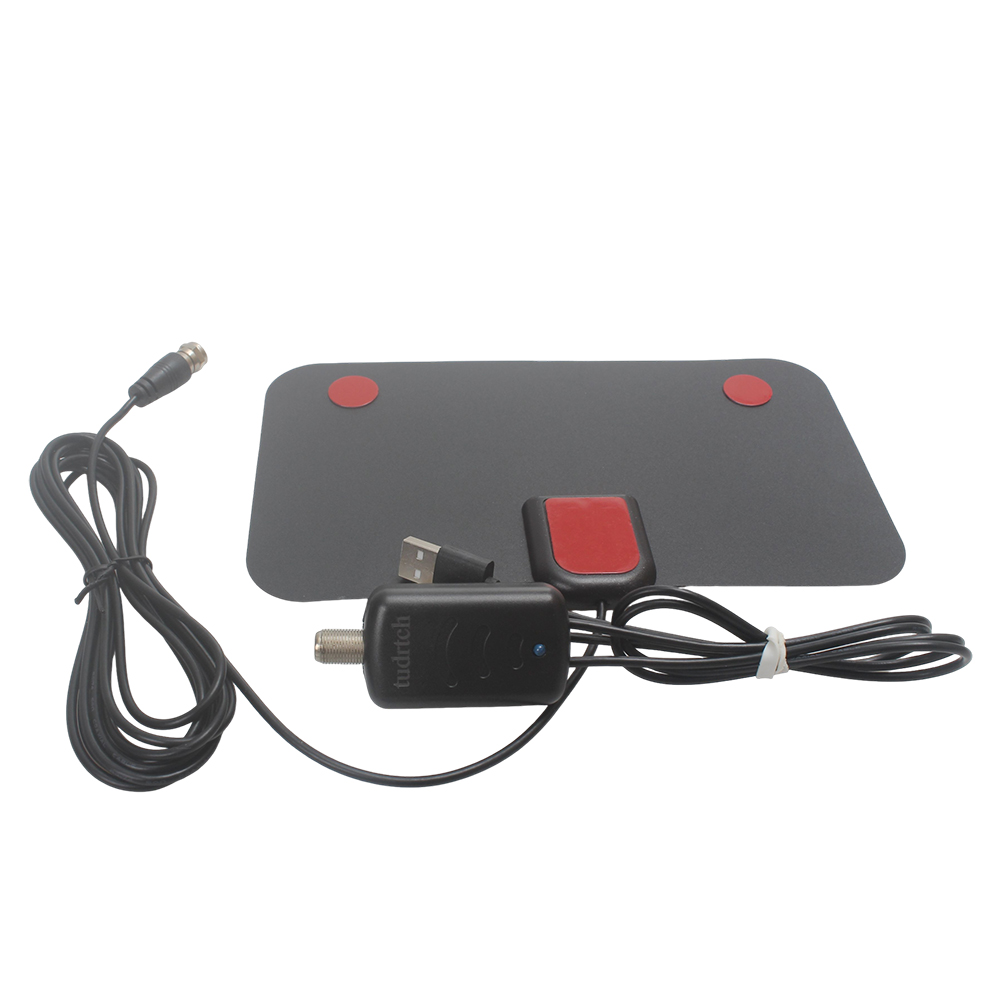 Tudrtch Portable Indoor Television Aerials - 280 Miles Long Range, 4K 1080p Full HD, 360° Omnidirectional Reception with Amplified Signal Booster & 16.5ft Coaxial Cable