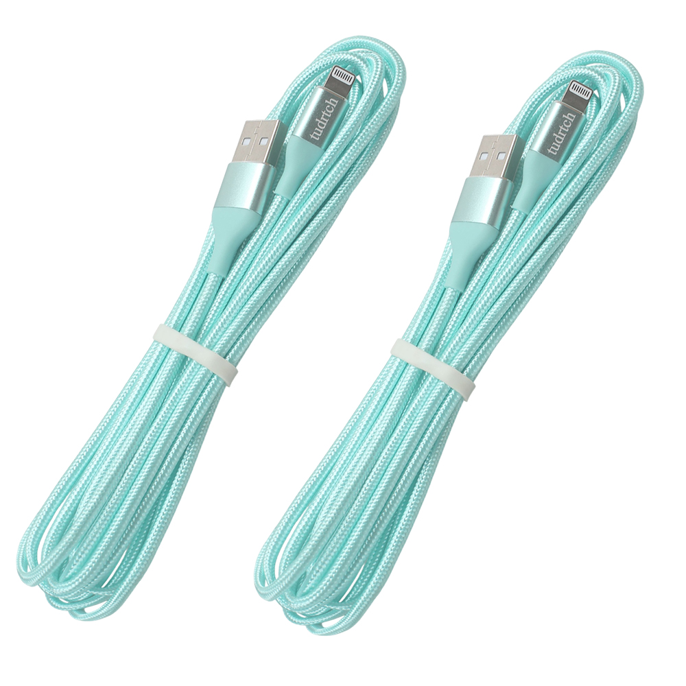 Tudrtch USB Cables for Cellphones, 6FT Durable Nylon Braided Fast Charging Cord for iPhone 14 13 12 11 Pro Max/XS/XR/X, Perfect for Home and Office Use