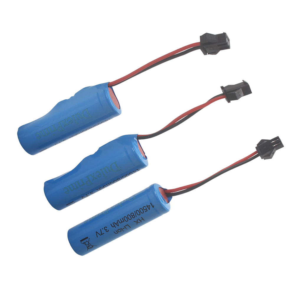 DulexPrime 14500 Li-ion Batteries 3.7V 800mAh - Rechargeable Batteries for Flashlights, RC Toys & Small Electronic Devices