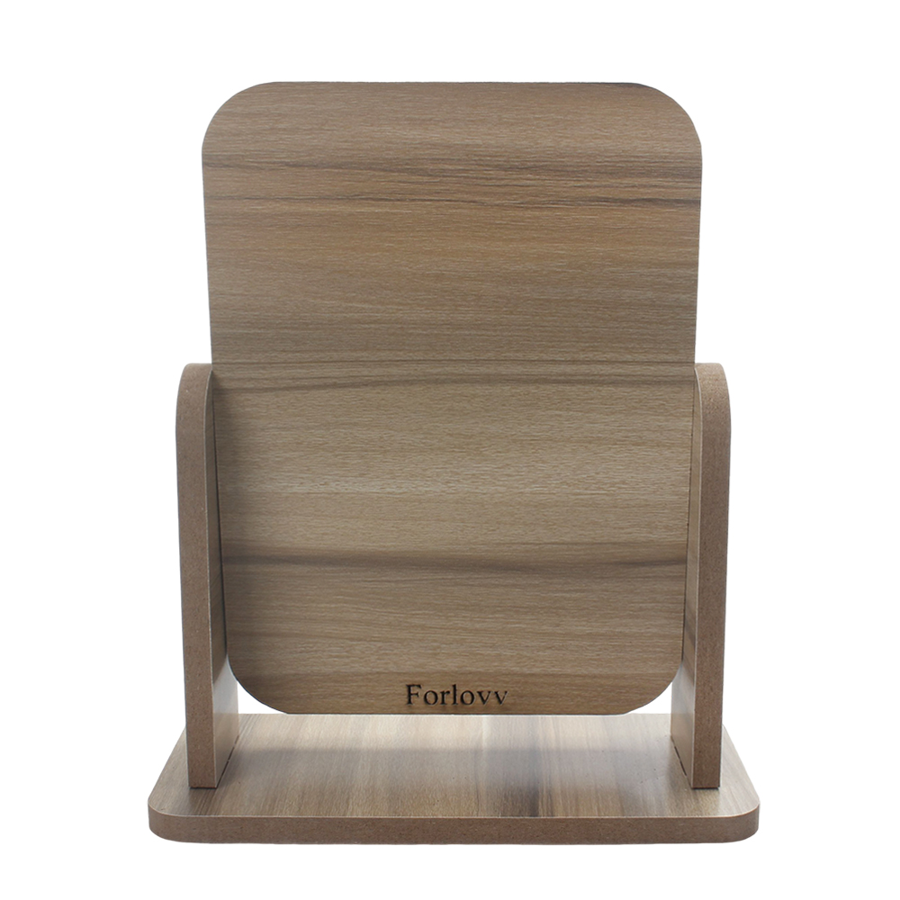 Forlovv 360-Degree Rotatable Mirrors, High-Definition Wooden Tabletop Makeup Mirror for Bedroom Vanity, Bathroom Sink & Daily Grooming