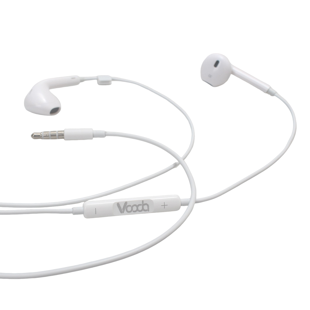 VOODA 3.5mm In-Ear Earphones - Wired Headphones with Volume Control & Microphone for Mobile phones/MP3/laptops/tablets and Most 3.5mm Jack Devices