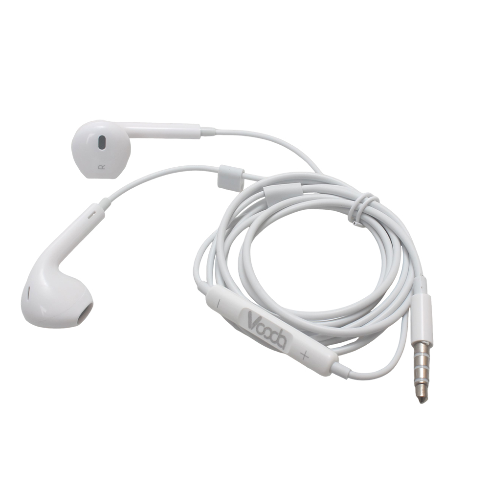 VOODA 3.5mm In-Ear Earphones - Wired Headphones with Volume Control & Microphone for Mobile phones/MP3/laptops/tablets and Most 3.5mm Jack Devices