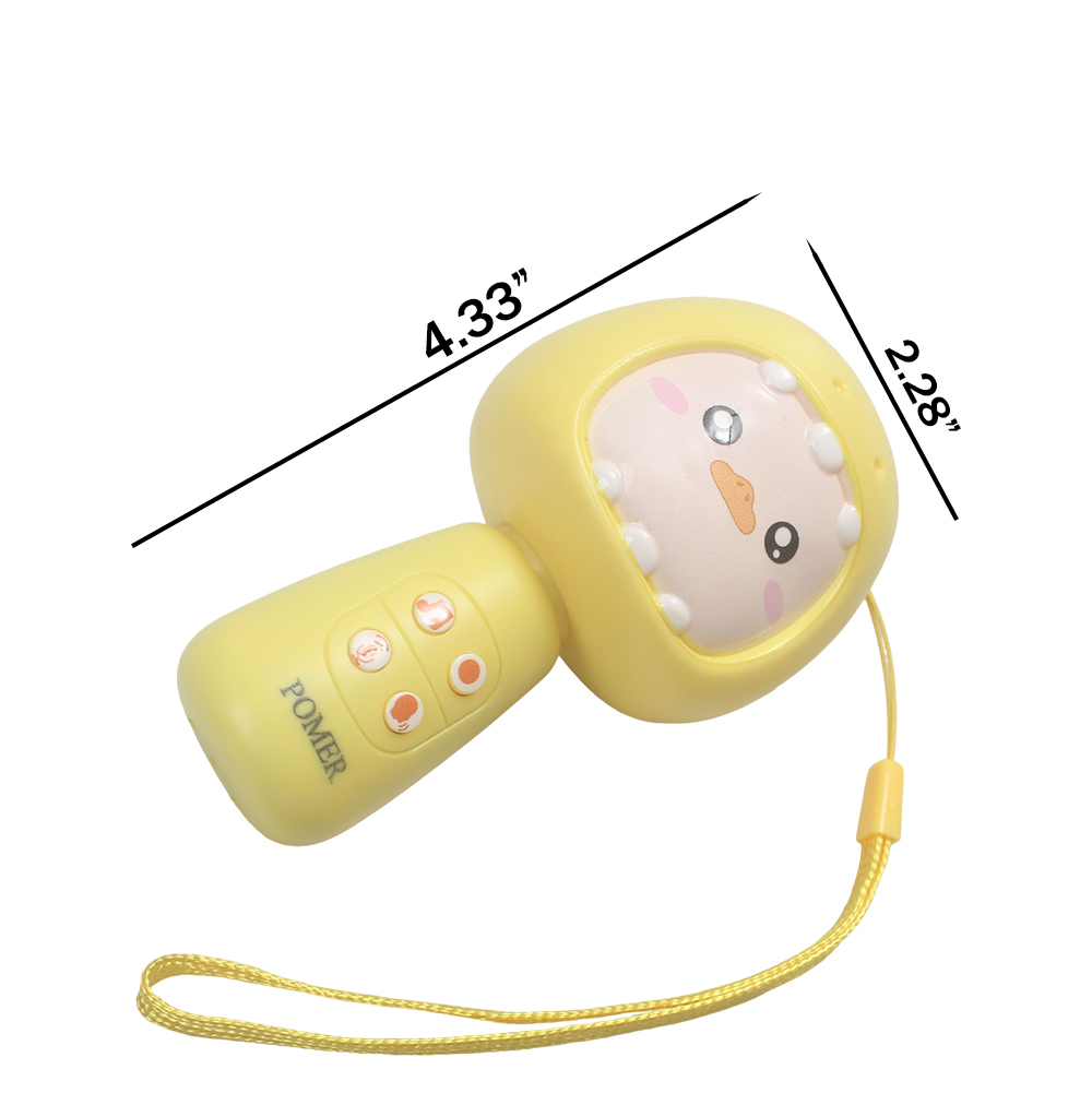 POMER Kids Microphone, Cute Cartoon Animal Design Toddler Microphone for Early Education, Portable Karaoke Mic for Birthday Party, Home & Travel