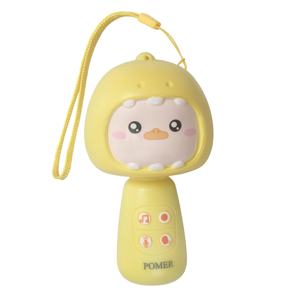 POMER Kids Microphone, Cute Cartoon Animal Design Toddler Microphone for Early Education, Portable Karaoke Mic for Birthday Party, Home & Travel