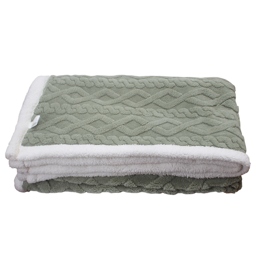 DECMAY Soft Thick Warm Sherpa Bed Blankets - Lightweight Warm Throw Blanket for Bed, Sofa, Camping and Travel