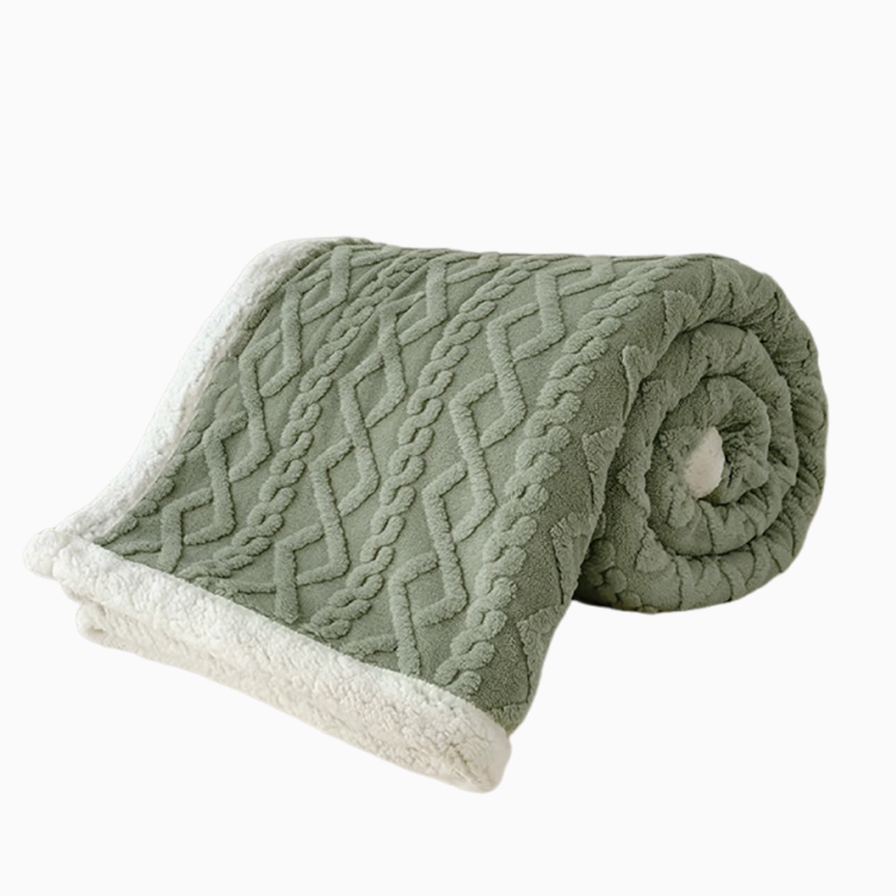 DECMAY Soft Thick Warm Sherpa Bed Blankets - Lightweight Warm Throw Blanket for Bed, Sofa, Camping and Travel