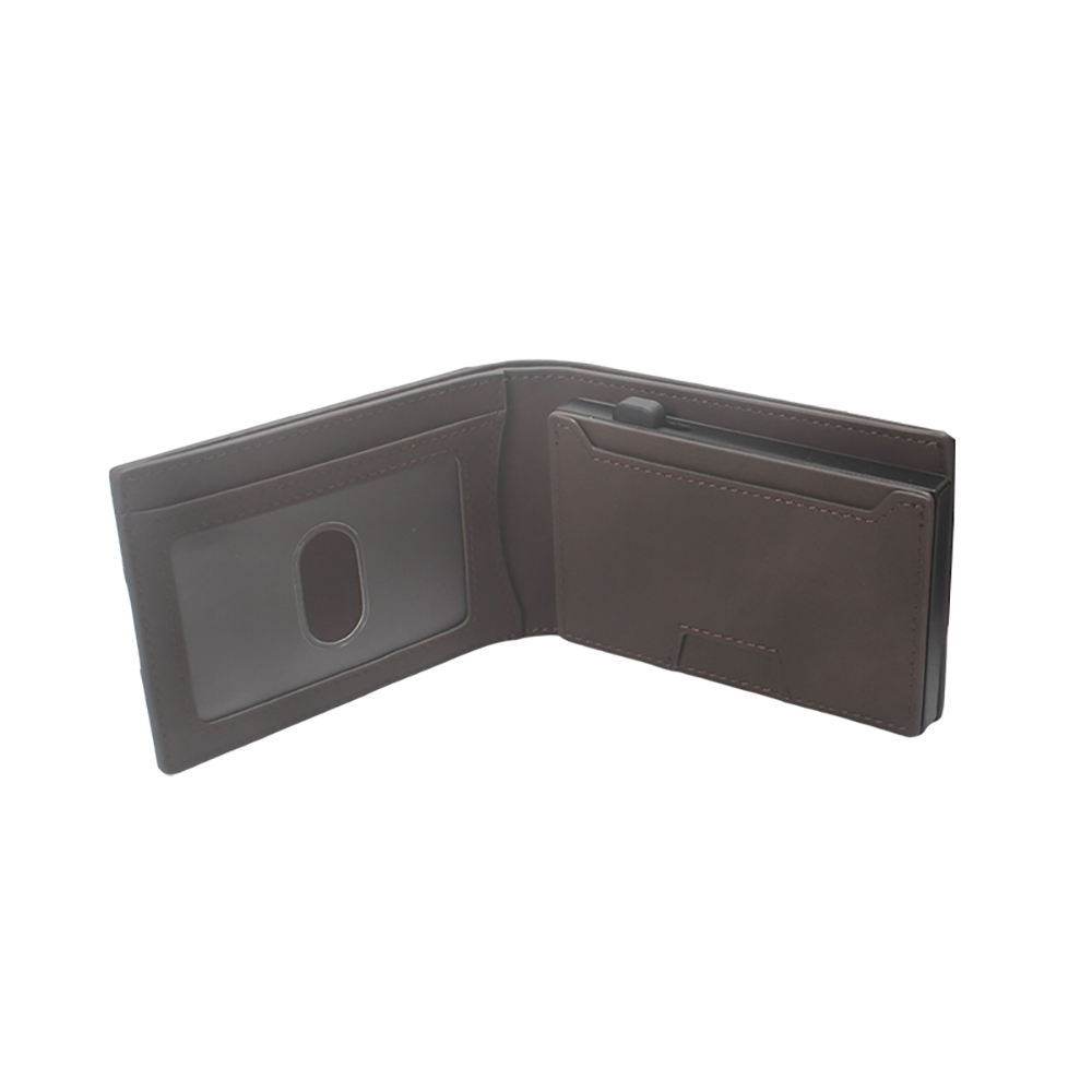 BAIGIO Airtag Wallet for Men, Slim RFID Bifold Wallet with Detachable Magnetic Pop Up Card Holder & AirTag Holder, Smart Minimalist Wallets for 10 Cards, Cash Slot & ID Window