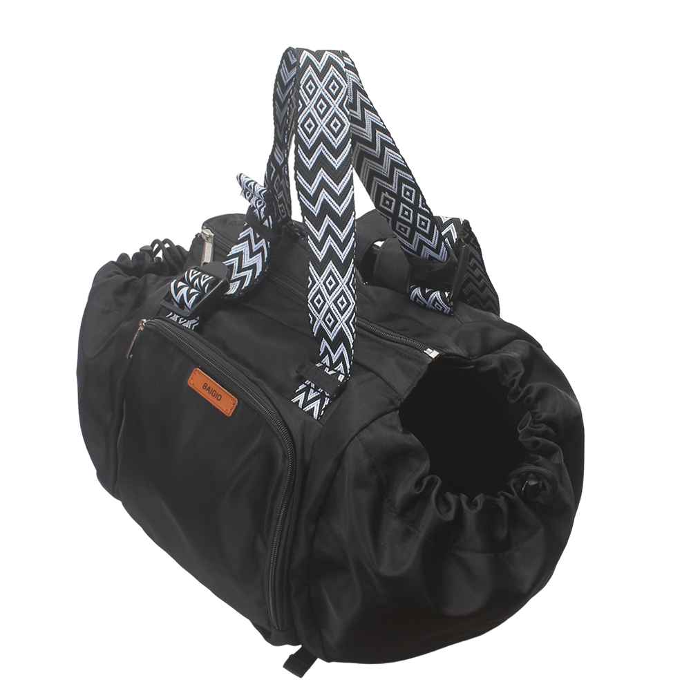 BAIGIO Large Capacity Travel Bags with Drawstring & zipper, 2-in-1 Tote & Backpack with Adjustable Strap, Waterproof Duffel Bag for Camping, Hiking, Daily Commute