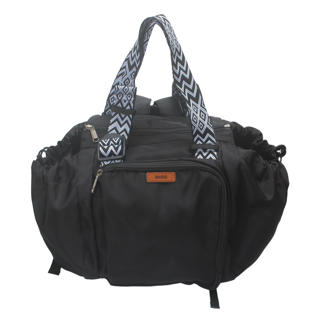 BAIGIO Large Capacity Travel Bags with Drawstring & zipper, 2-in-1 Tote & Backpack with Adjustable Strap, Waterproof Duffel Bag for Camping, Hiking, Daily Commute