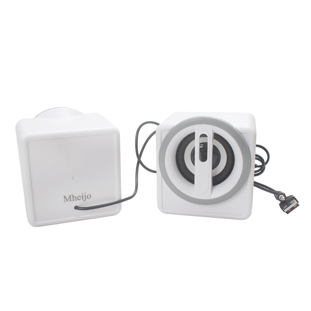 Mheijo Compact Multimedia Wired Loudspeakers, Mheijo Portable Cube Speakers for Laptop and Tablet, USB Powered 3.5mm Audio Jack for Travel and Small Workspace