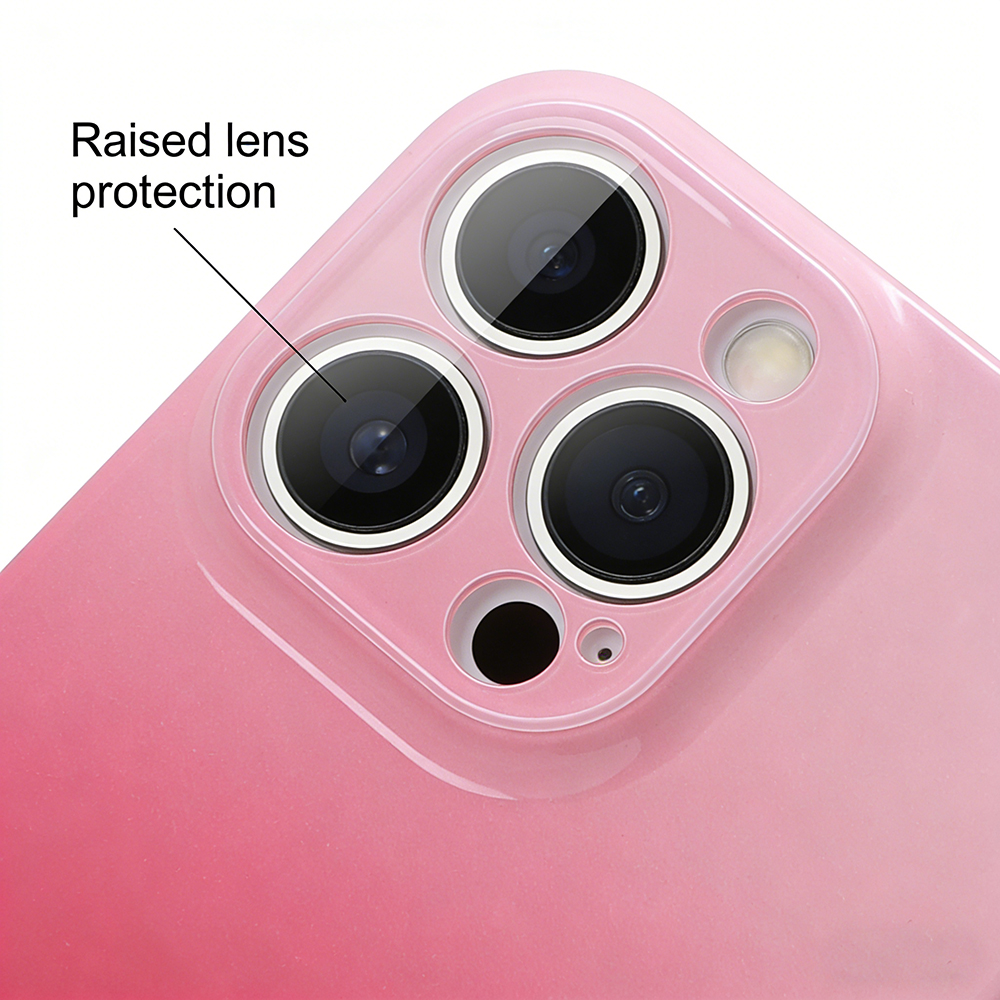 Mheijo iPhone 16 Pro Case Shockproof, Full Body Gradient Pink Protective Cases for smartphones, Durable Anti-Scratch Slim Cover for Travel and Outdoor Adventures