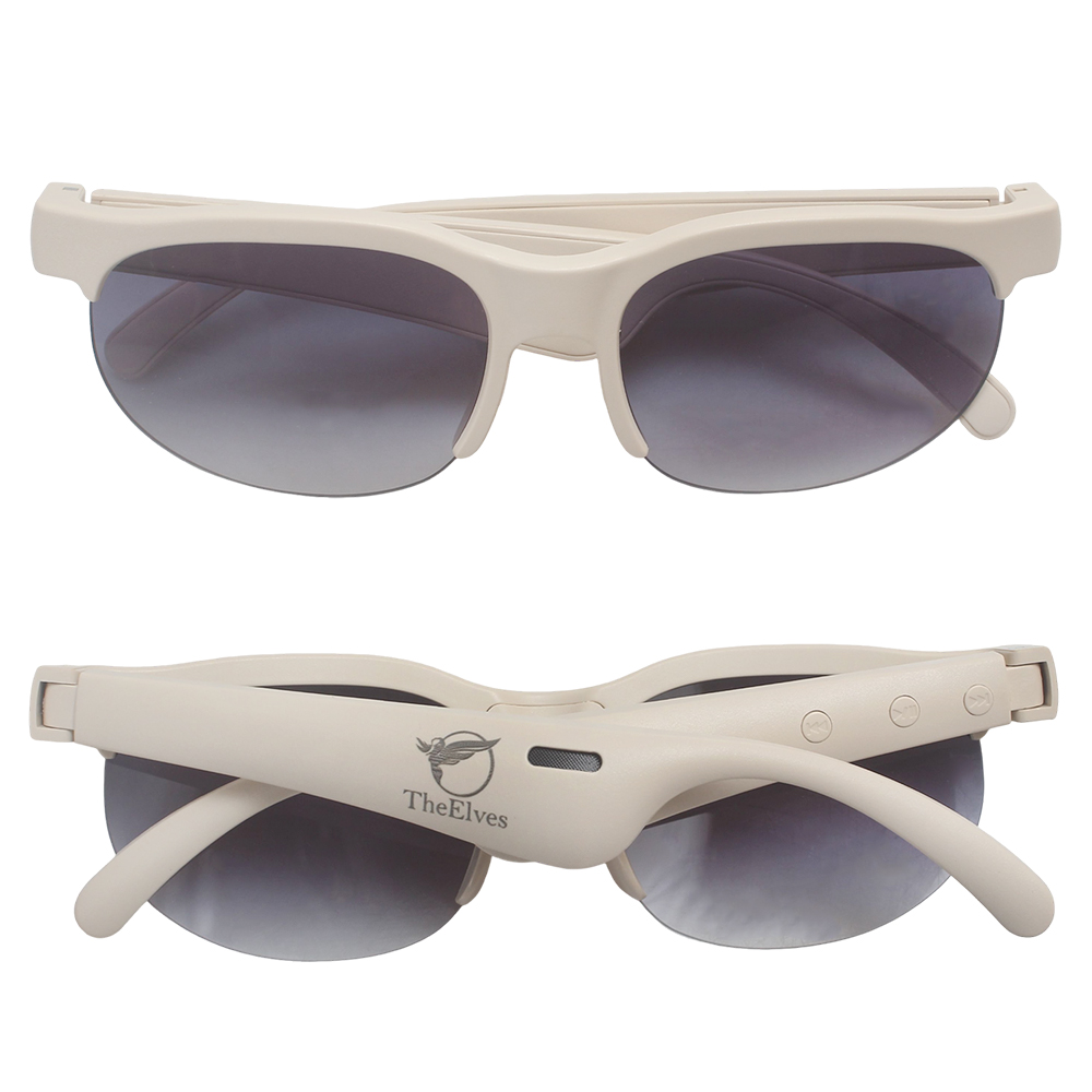 TheElves MG100 Smartglasses with Bluetooth Open Ear Audio, Built-in Mic & Speakers, UVA/UVB Protection Polarized Sunglasses for Cycling, Running, and Outdoor Sports