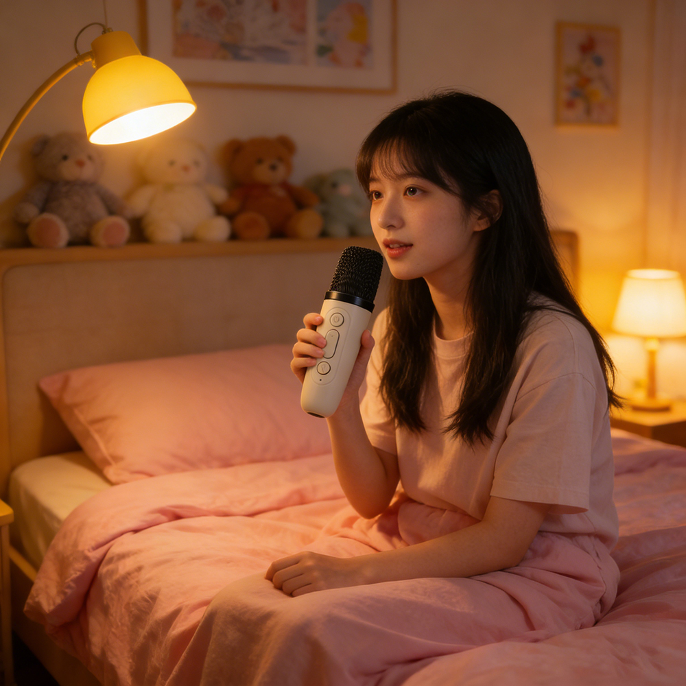 TheElves Wireless Bluetooth Microphones, Portable Handheld Karaoke Mic with Volume Control for Home Party, Birthday Celebration & Outdoor Camping