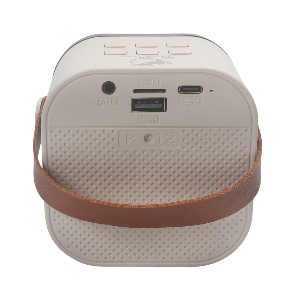 TheElves Portable Bluetooth Loudspeakers with Leather Handle, Mini Wireless Speaker for Outdoor Camping, Picnic, and Travel, Retro Rechargeable Soundbox