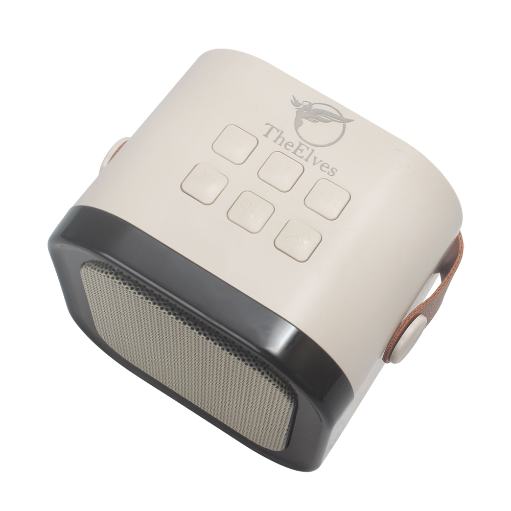 TheElves Portable Bluetooth Loudspeakers with Leather Handle, Mini Wireless Speaker for Outdoor Camping, Picnic, and Travel, Retro Rechargeable Soundbox