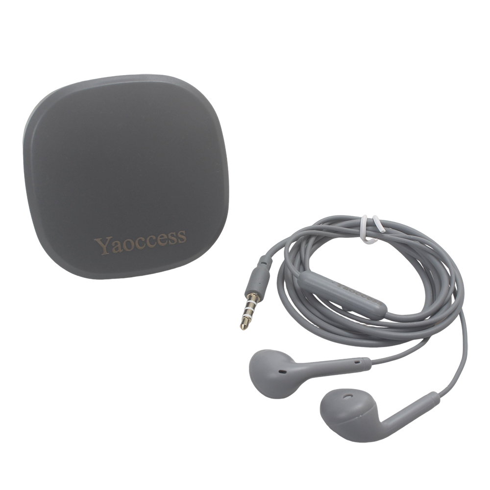 Yaoccess Wired Earphones for Cellular Telephones, with Microphone and Portable Storage Case, Noise Isolating In-Ear Headphones for Commuting, Office, and Daily