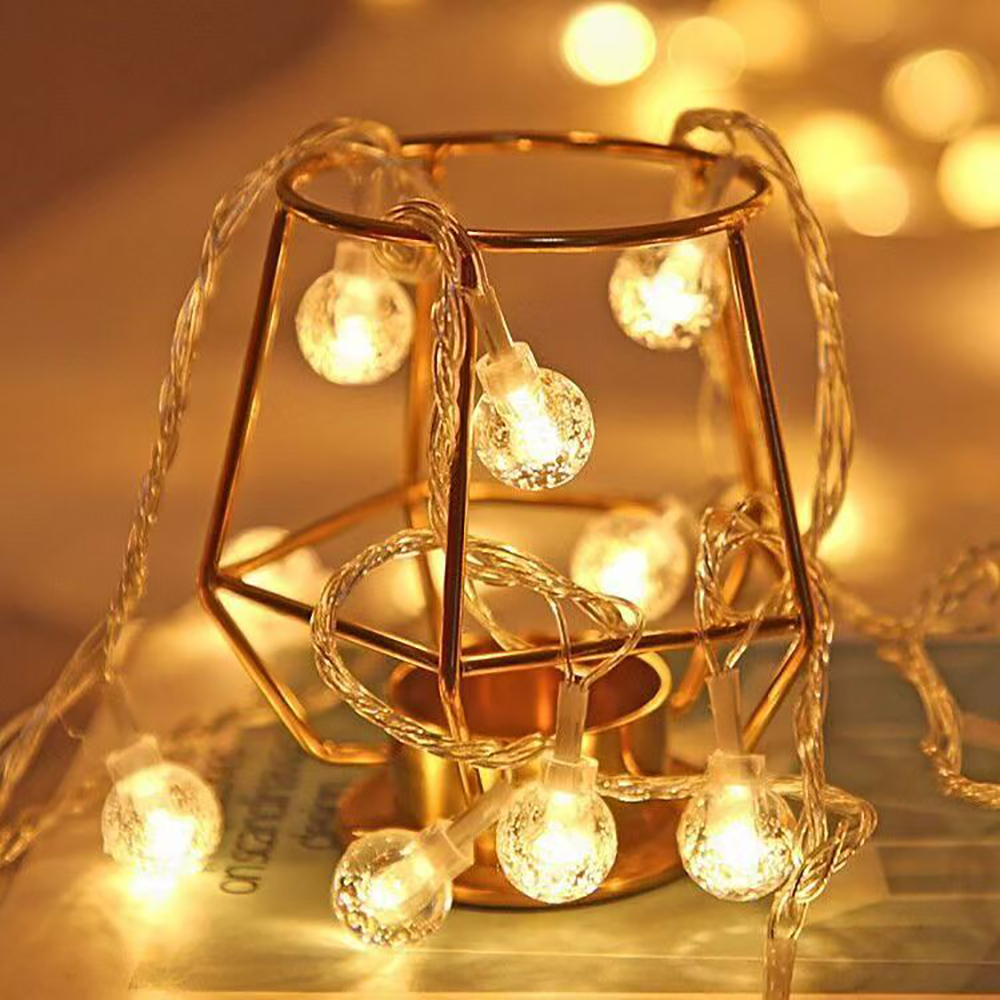 PEBSUN Remote Control Globe String Lights, 8 Modes Dimmable Crystal Ball Fairy LED lamps for Indoor Outdoor Decor, Garden, Patio and Party