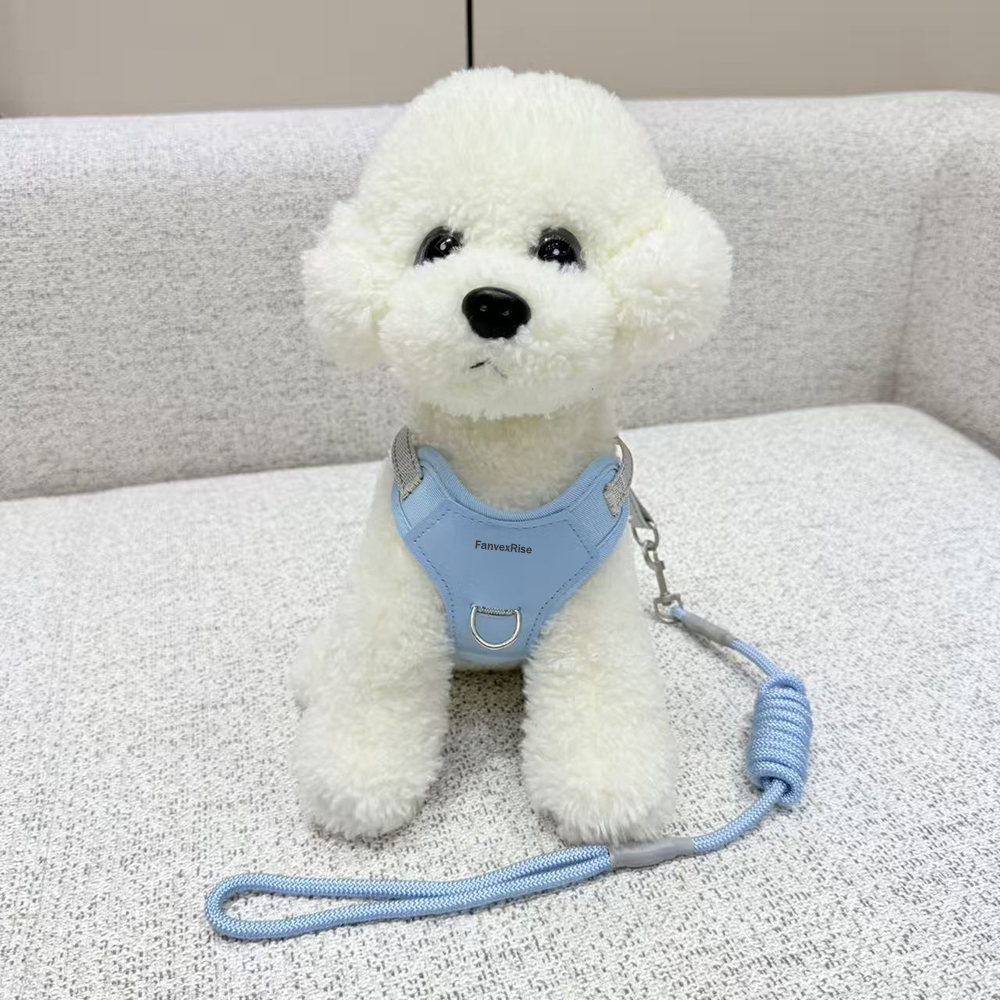 FanvexRise Adjustable Dog Vest Harness and Pet Leashes Set, Comfortable No-Pull Harness for Small/Medium Dogs, Ideal for Daily Walking, Outdoor Hiking & Training