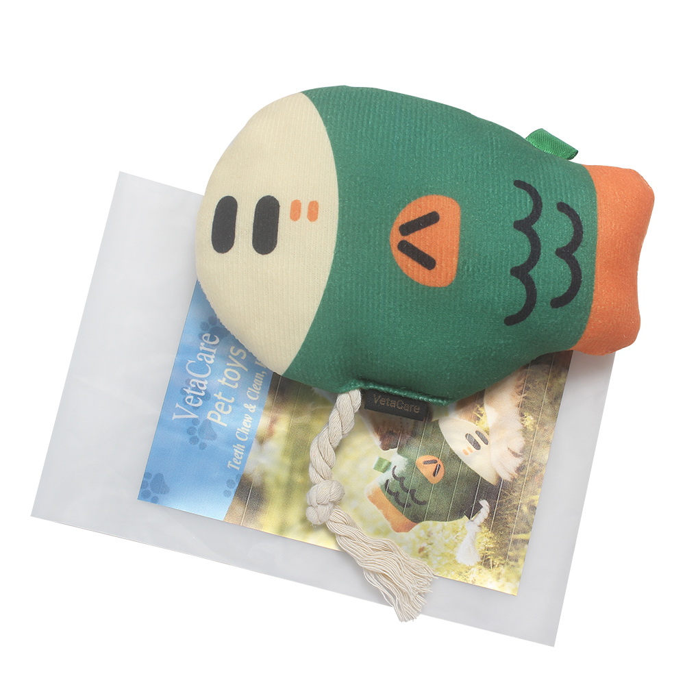 VetaCare Durable Fish Shape Pet toys with Squeakers, Interactive Squeaky Dog Toy for Puppy Small Medium Large Dogs, Chew & Play Toy for Indoor Outdoor Use