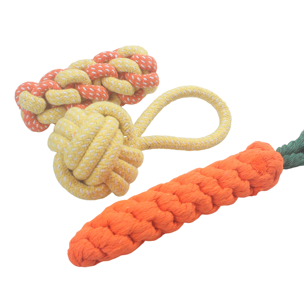 VetaCare 3 Pack Pet Rope Toys Set, Durable Knotted Rope Dog Chew Toys for Interactive Tug of War & Daily Training, Keeps Puppies Busy
