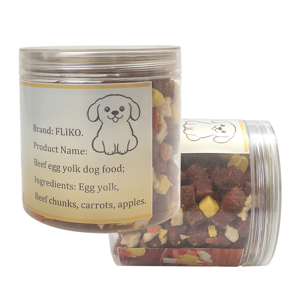 FLIKO Natural Beef Egg Yolk Pet Food, Healthy Meat & Egg Mix Rich in Lecithin for Skin and Coat Support, Daily Feeding for All Life Stages