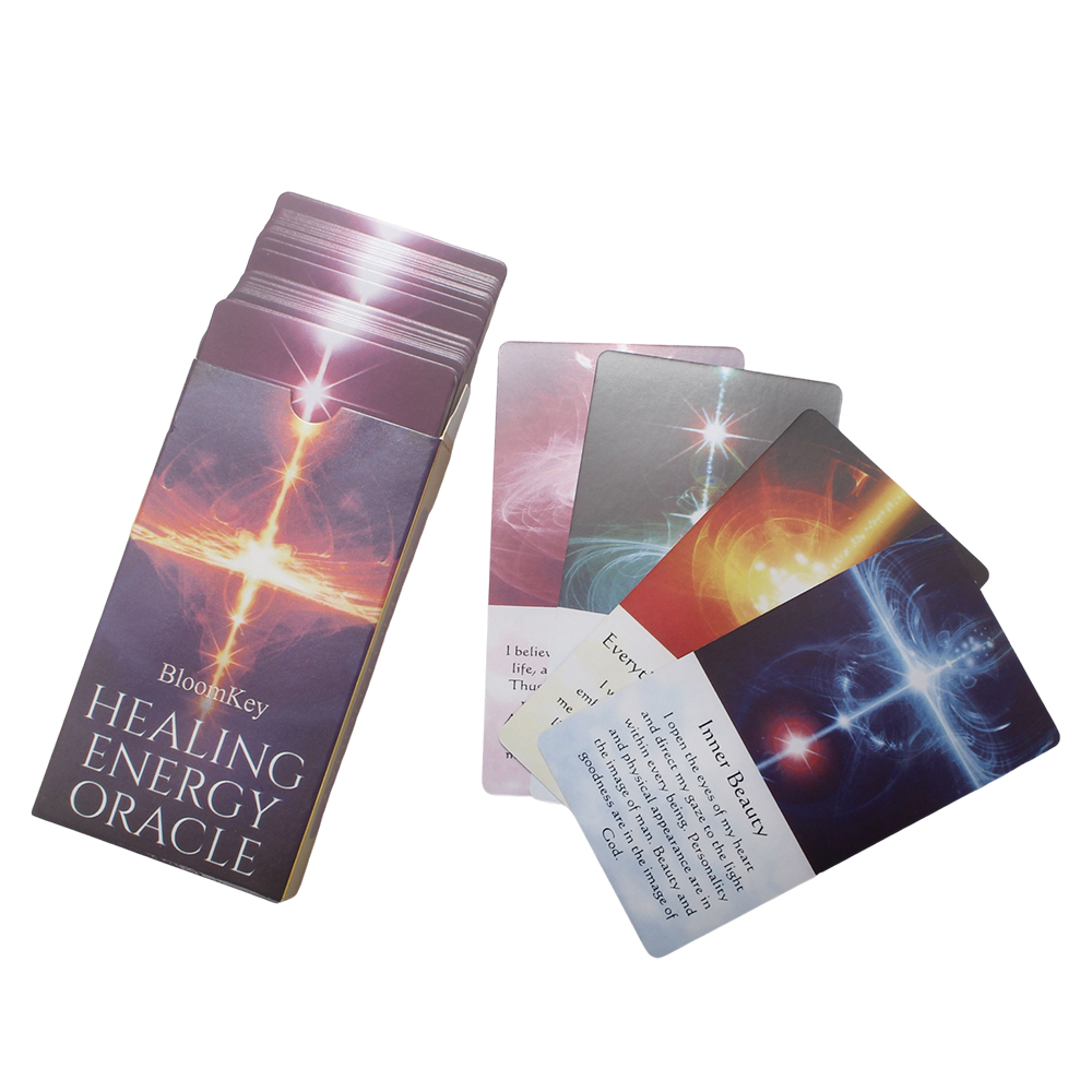 "BloomKey BloomKey Healing Energy Oracle - 55 Printed Oracle Cards for Daily Guidance, Meditation, and Spiritual Growth - High-Quality Divination Deck for Beginners & Pro. "